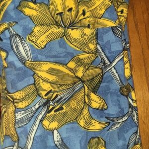Floral Blue and Yellow Fabric